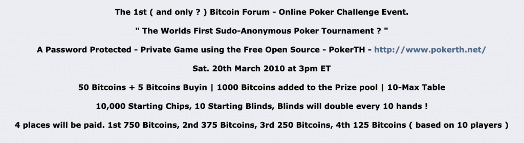 Bitcoin History Osa 14: 1000 BTC-pokeripeli