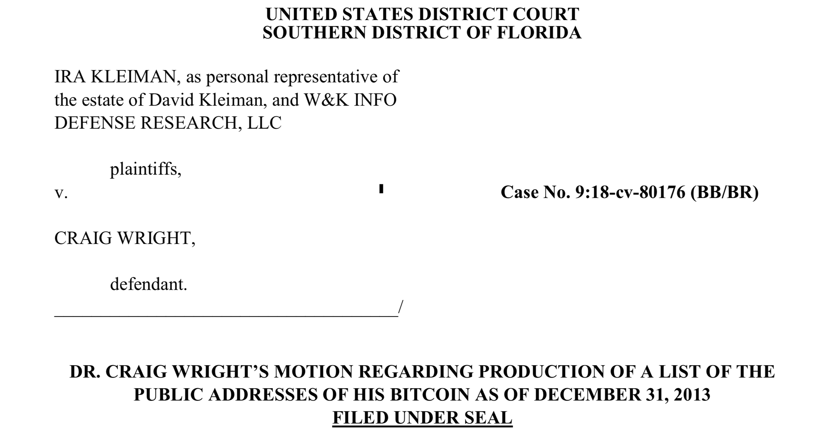 区块链研究人员嘲笑克雷格·赖特（Craig Wright）的未密封比特币地址列表