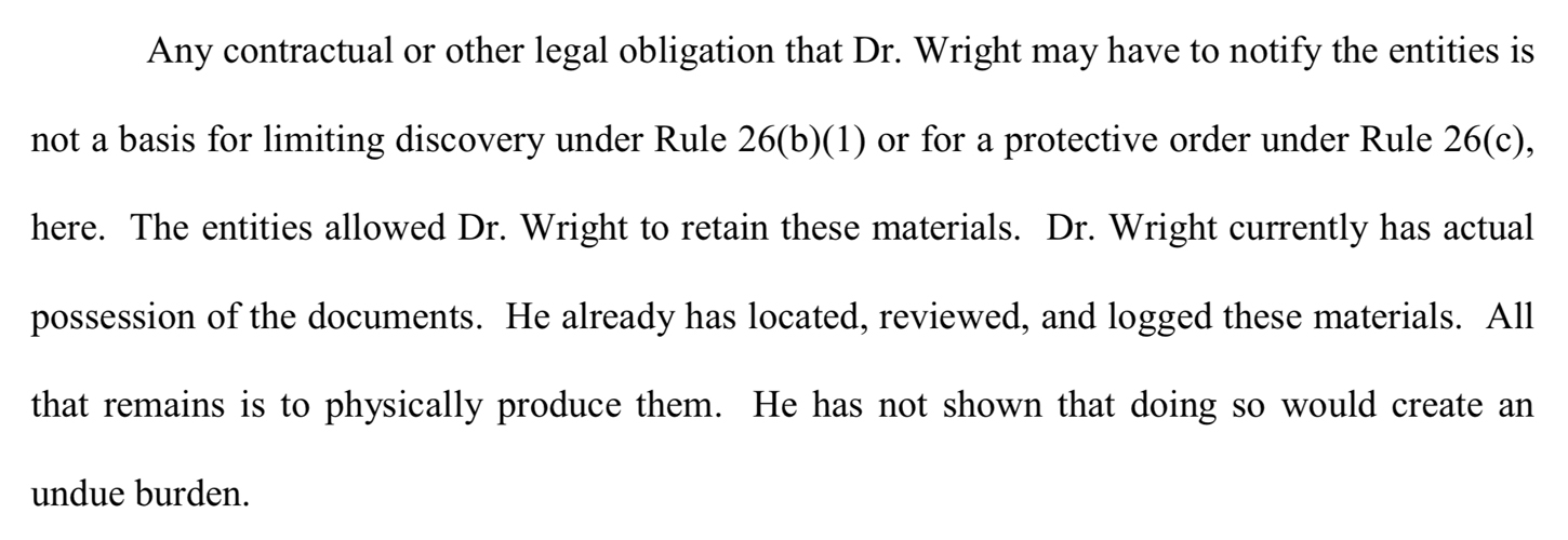 Dommer gir Craig Wright ny frist med henvisning til forfalskning, forfalsket vitnesbyrd i retten