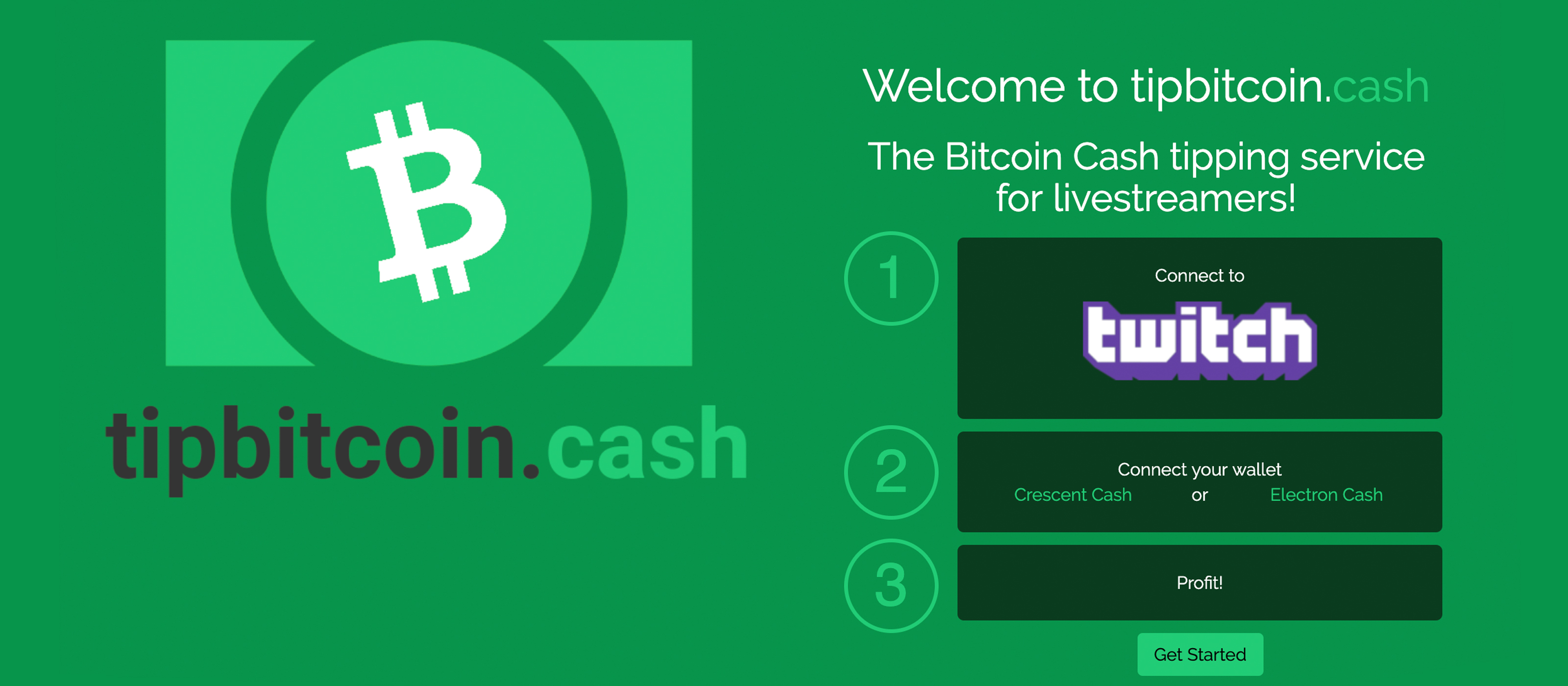 Vihje Twitch-suoratoistolaitteet BCH: lla uuden Tipbitcoin.cash-sovelluksen avulla